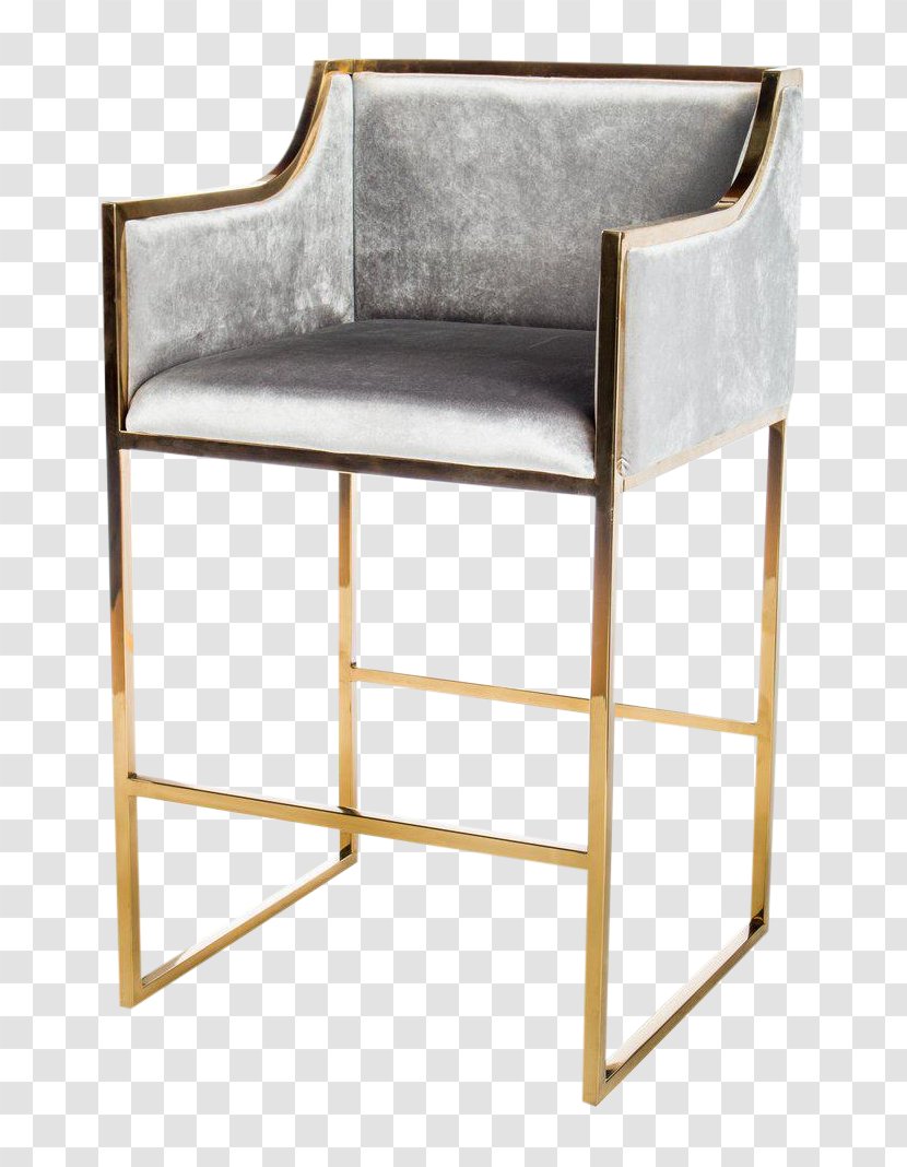 Bar Stool Seat Gold Chair - Furniture Transparent PNG