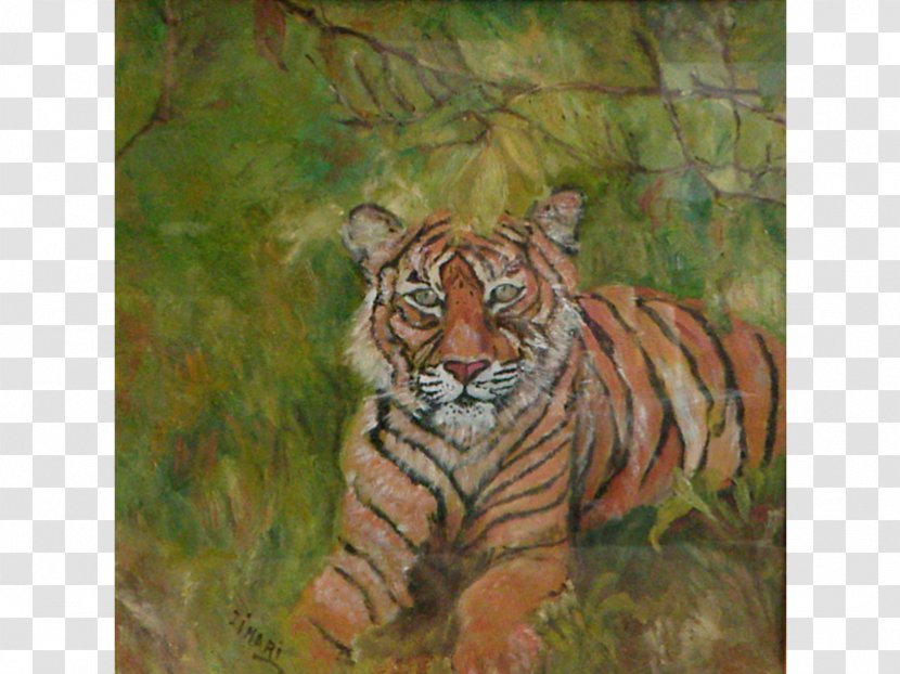 Tiger Cat Whiskers Painting Terrestrial Animal Transparent PNG