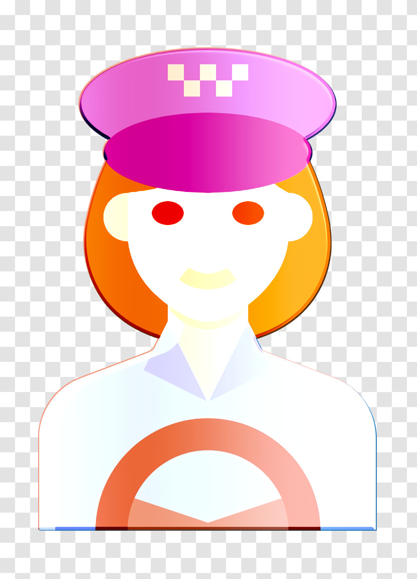 Occupation Woman Icon Taxi Driver Icon Professions And Jobs Icon Transparent PNG