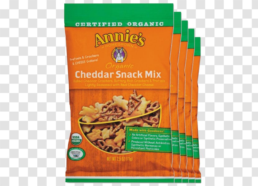 Organic Food Annie's Homegrown Cheddar Snack Mix - Watercolor - Frame Transparent PNG