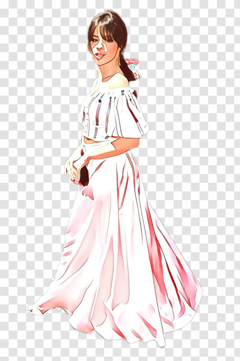 Clothing White Pink Dress Day - Costume - Outerwear Transparent PNG