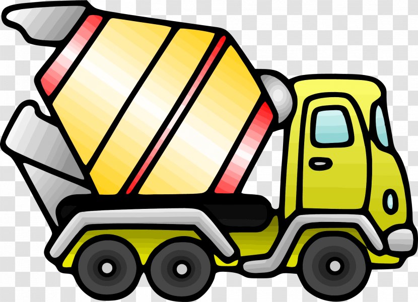 Cement Mixers Architectural Engineering Concrete Clip Art - Mixing - Truck Transparent PNG