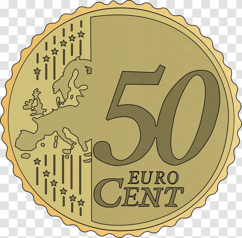 1 Cent Euro Coin 50 10 Clip Art - Label - Number Cliparts Transparent PNG