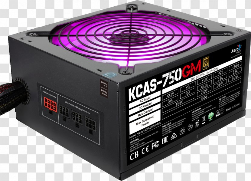 Power Supply Unit 80 Plus Converters ATX KCAS - Modular Design - Computer Transparent PNG