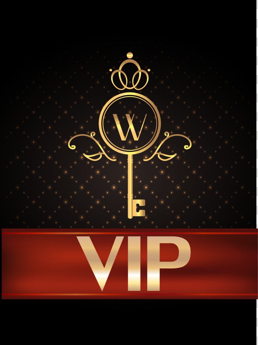 Gold Wallpaper - Text - VIP Golden Key Diamond Member Material Transparent PNG