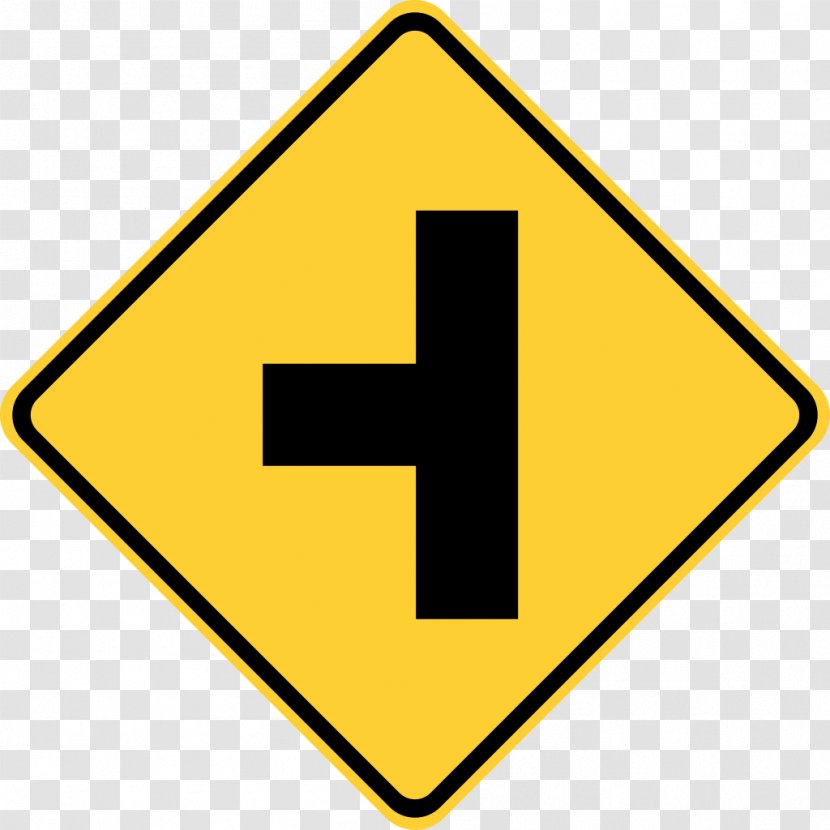 Side Road Traffic Sign - Threeway Junction - Signs Transparent PNG