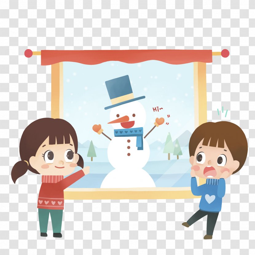 Cartoon Snow Illustration - Area - The Outside Window Transparent PNG