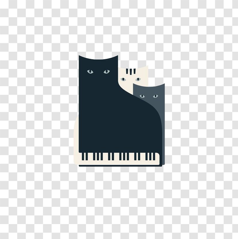 Poster Concert Screen Printing Art - Cartoon - Simple Decorative Elements Cat Transparent PNG