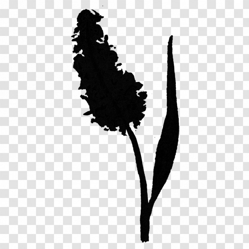 Leaf Black & White - Plant Stem - M Flower Silhouette Transparent PNG