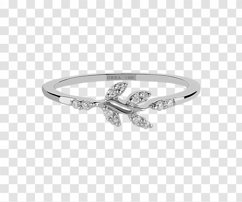 Body Jewellery Bangle Silver Diamond - Platinum Ring Transparent PNG