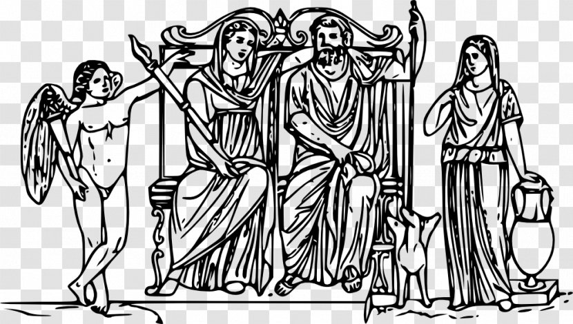 Persephone Hades Demeter Greek Mythology Clip Art - Drawing - Zeus God Transparent PNG