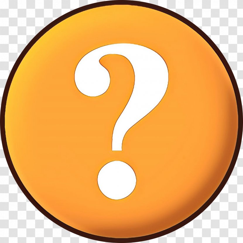 Question Mark Font - Orange Transparent PNG