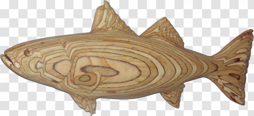 Wood Carving Striped Bass Sculpture Art - Animal Figure - Craft Transparent PNG