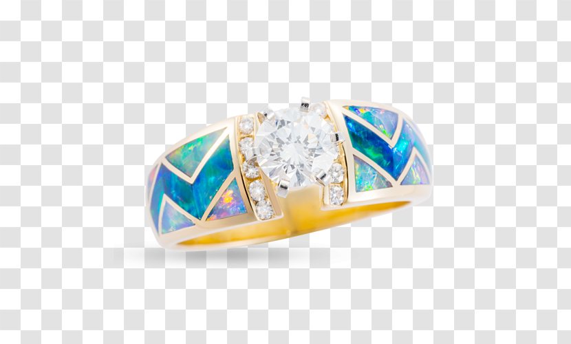 Santa Fe Goldworks Ring Brilliant Opal Jewellery - Platinum - Of Fire Coral Transparent PNG