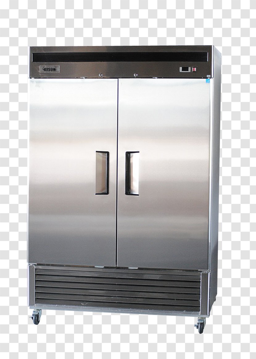 Refrigerator Bison Freezers - Stainless Steel Door Transparent PNG