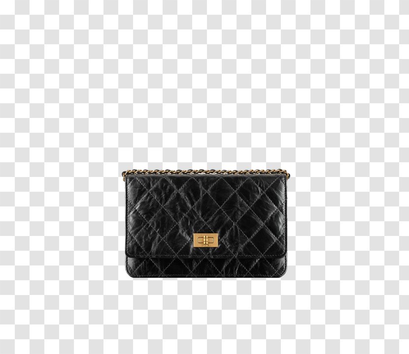 Chanel 2.55 Handbag Wallet - Black And Gold Transparent PNG