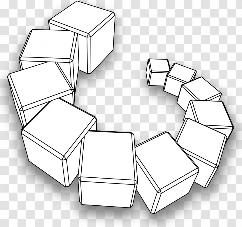 Point Angle Line Art - Rubiks Cube Transparent PNG