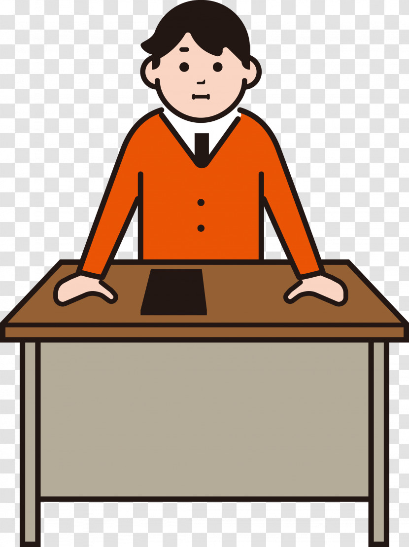 Teacher Desk Male Transparent PNG