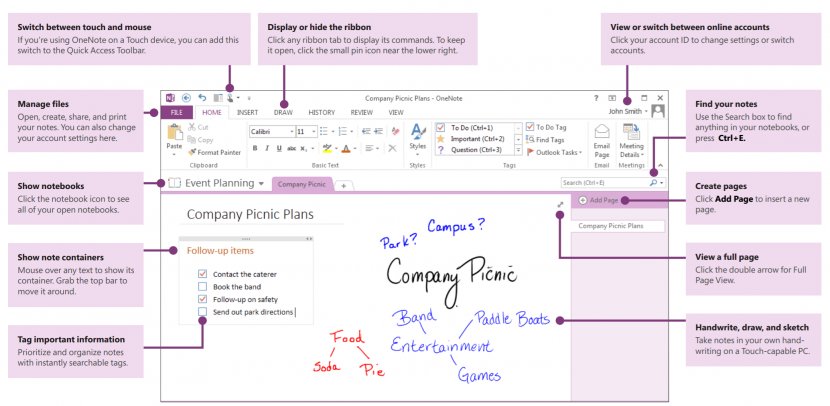 Microsoft OneNote Computer Software Office Note-taking - Web Page Transparent PNG