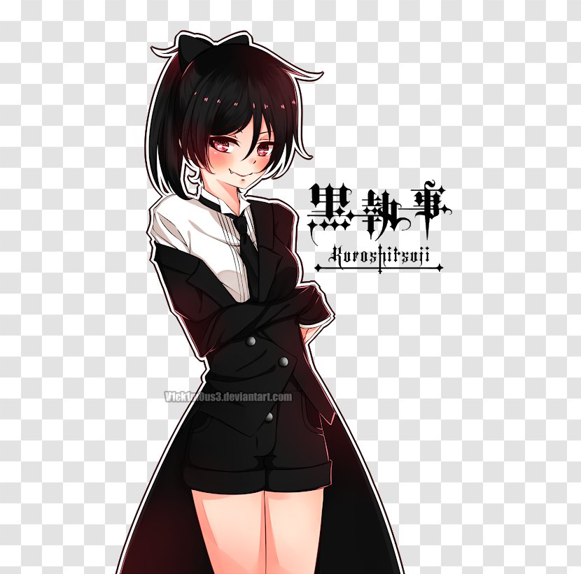 Sebastian Michaelis Ciel Phantomhive Black Butler Madam Red Gender Bender - Watercolor - Cartoon Transparent PNG