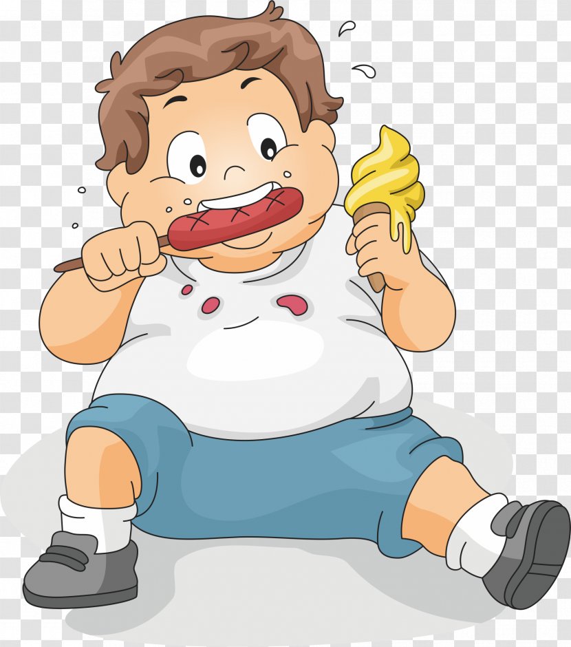 Eating Boy Child Clip Art - Toddler - Sitting To Eat Fat Children Transparent PNG