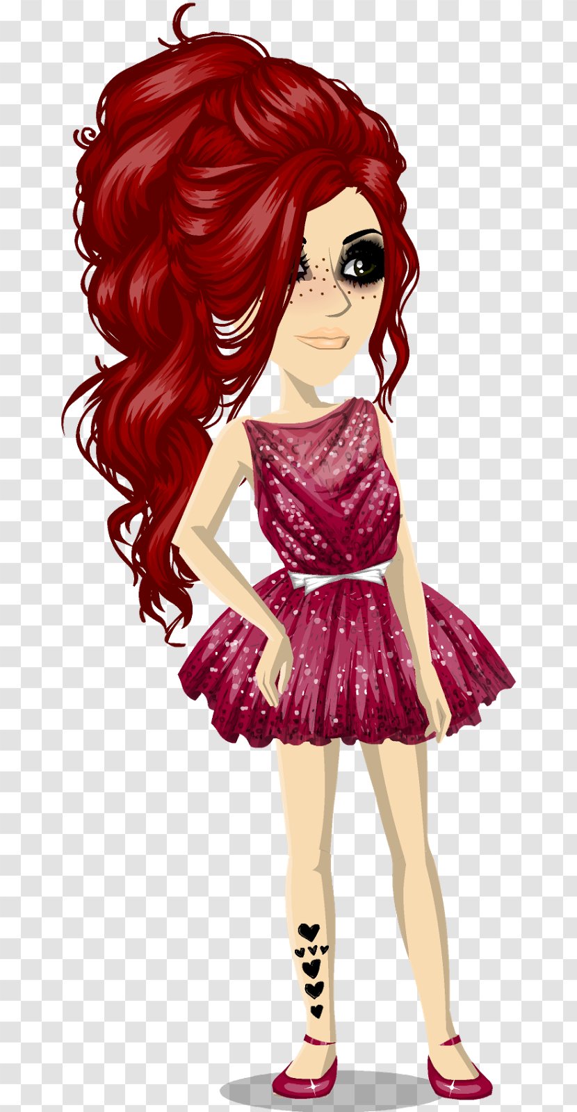 MovieStarPlanet Red Hair Brown Black - Silhouette - Sc Msp Transparent PNG