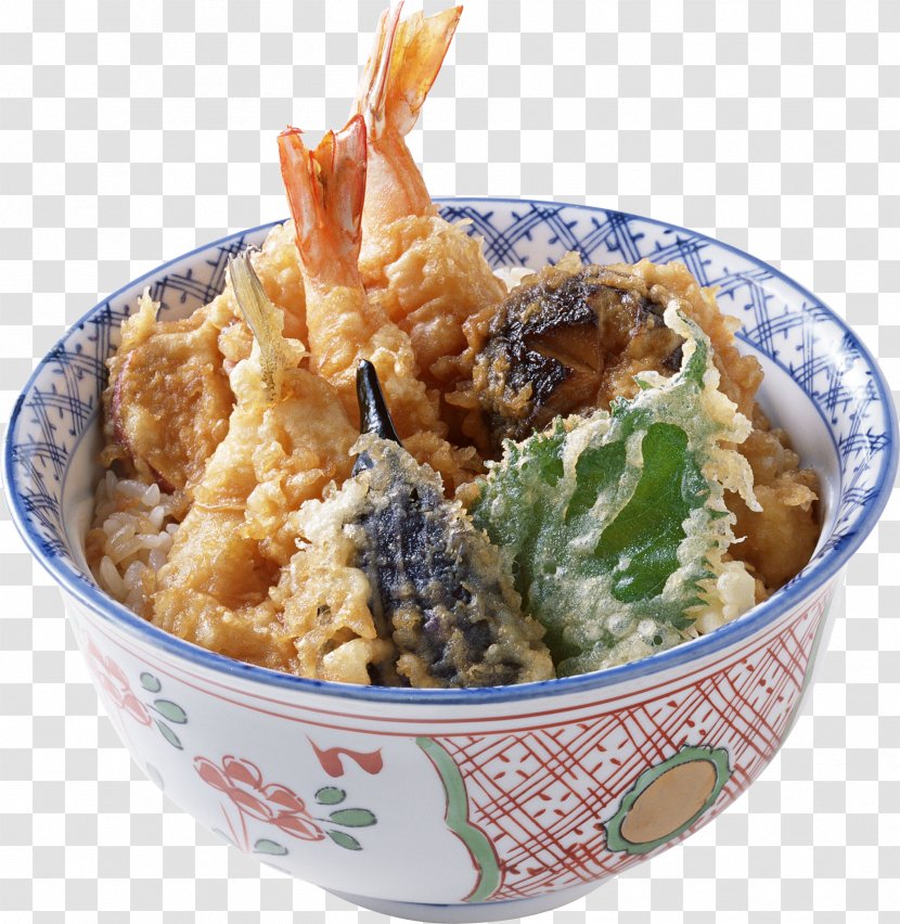 Tempura Donburi Japanese Cuisine Tendon Fried Rice - Food - Dinner Transparent PNG