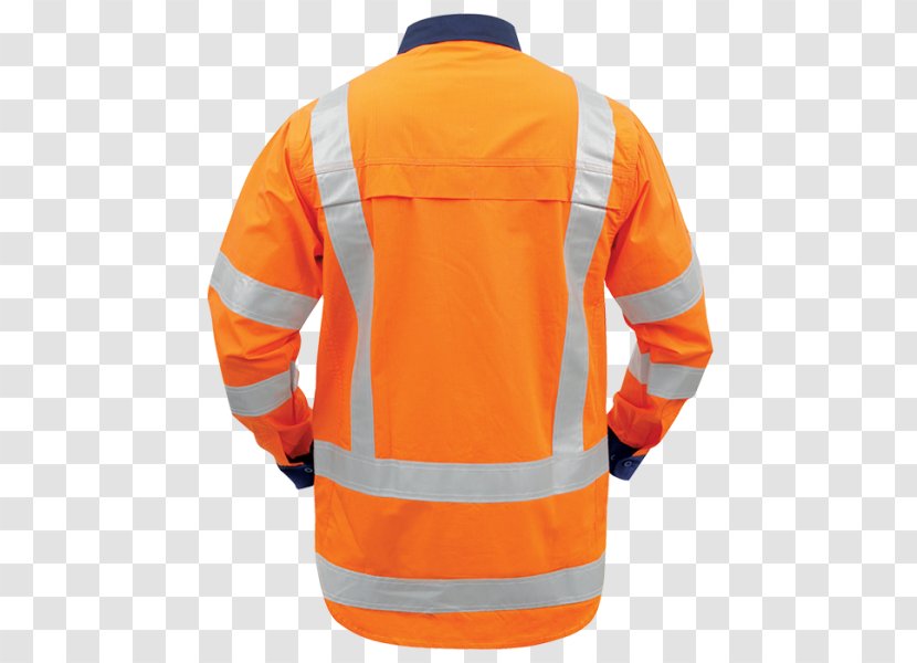 Jacket Outerwear Sleeve - Orange Transparent PNG
