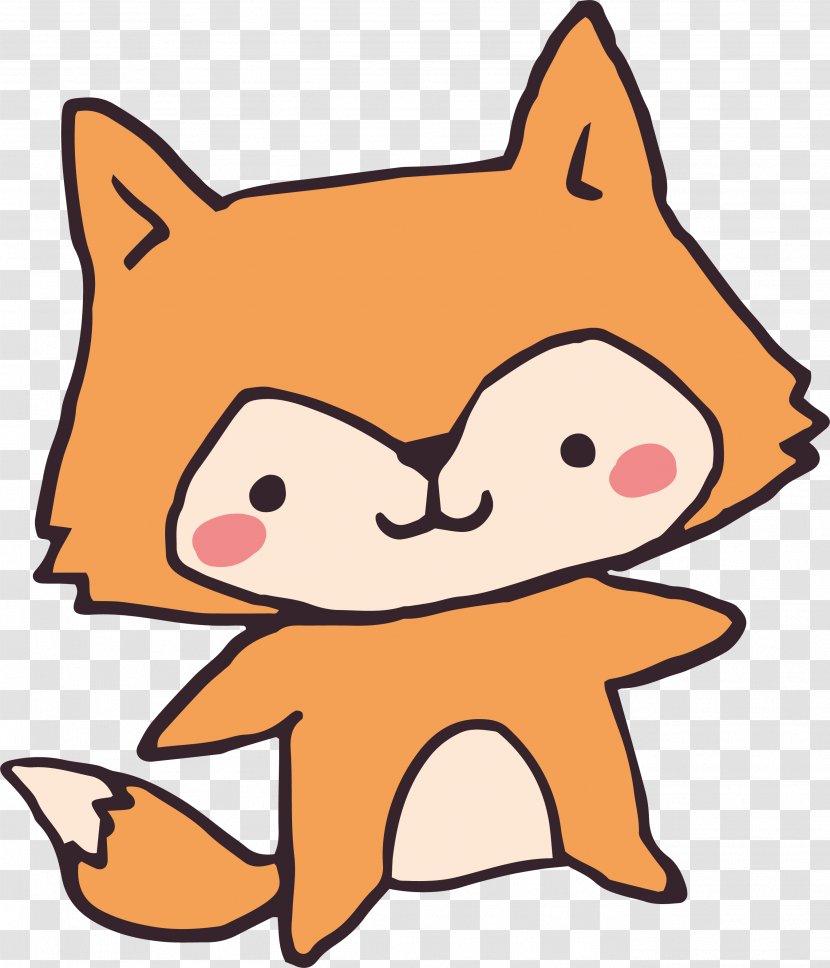 Art Illustration - Creativity - Cute Little Cartoon Fox Transparent PNG