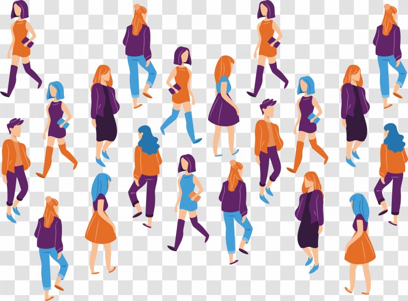 Download - People - The Walking In Business Circle Transparent PNG