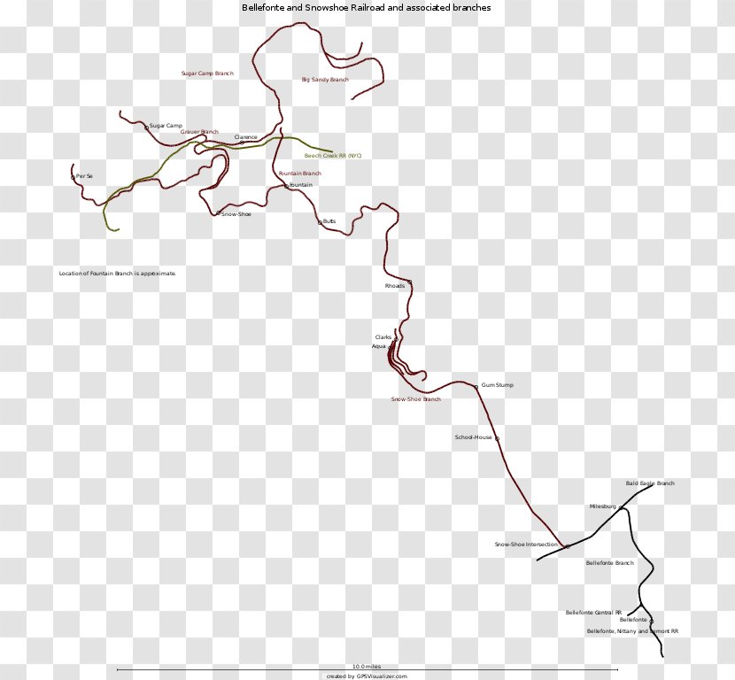 Bellefonte And Snowshoe Railroad Snow Shoe Bald Eagle Valley - Coal - Branches Transparent PNG