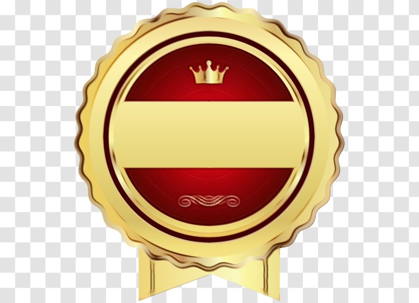 Red Emblem Shield Logo Label - Wet Ink - Crest Symbol Transparent PNG