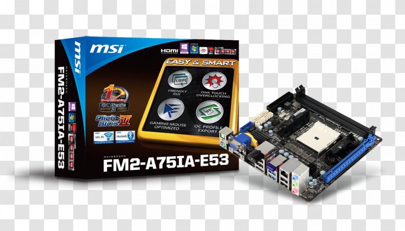 Socket FM2 Motherboard Mini-ITX CPU MSI - Advanced Micro Devices - Msi Fm2a75mae35 Transparent PNG