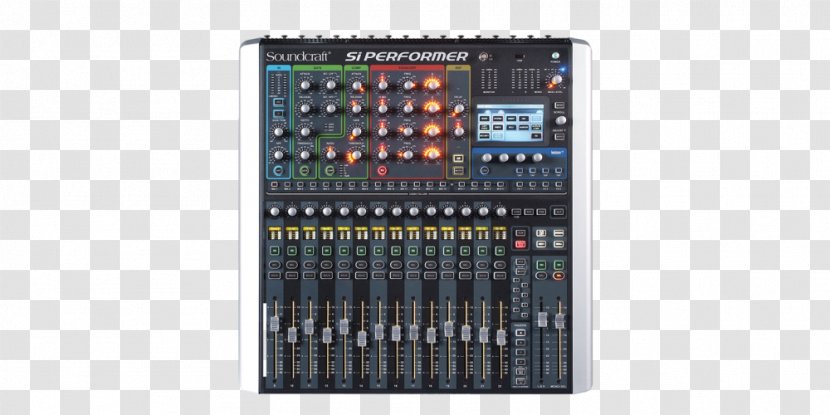 Microphone Audio Mixers Soundcraft Spirit Si Performer 3 Digital Mixing Console - Sound Mixer Transparent PNG