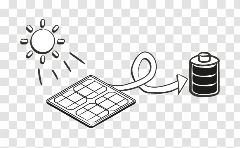 Solar Power Drawing Panels Clip Art Cell - Line - Plant Labels Transparent PNG