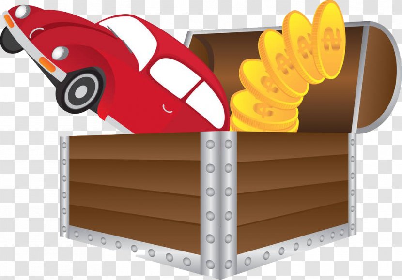 Drawing Stock Illustration Royalty-free - Box - The Charcoal Inside Coin And Car Transparent PNG