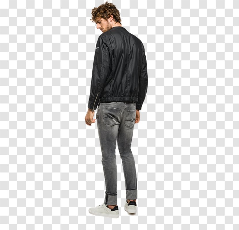 Leather Jacket Outerwear Overcoat - Check Pattern Transparent PNG