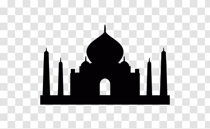 Black Taj Mahal Monument Mausoleum - Silhouette Transparent PNG
