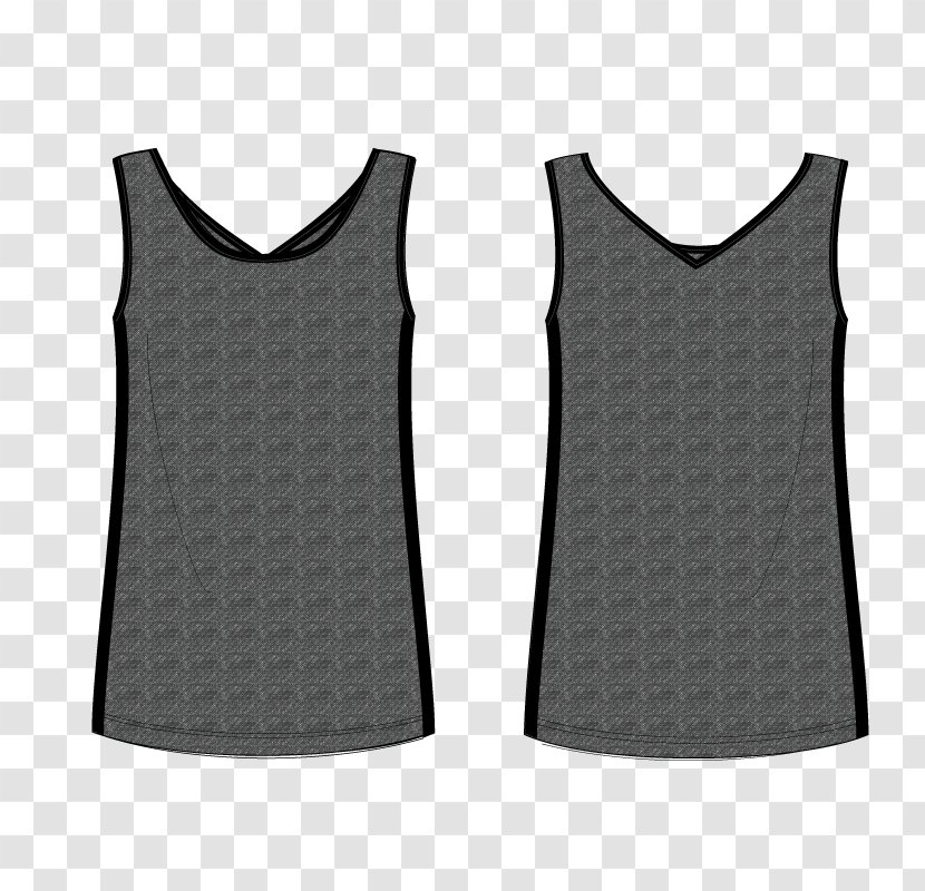 T-shirt Gilets Sleeveless Shirt - Black Transparent PNG