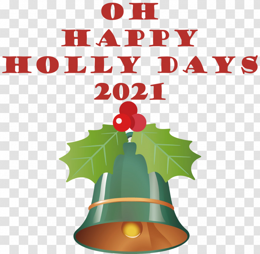 Happy Holly Days Christmas Transparent PNG