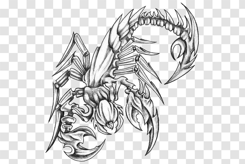 Tattoo Clip Art Scorpion Artist Flash - Membrane Winged Insect Transparent PNG
