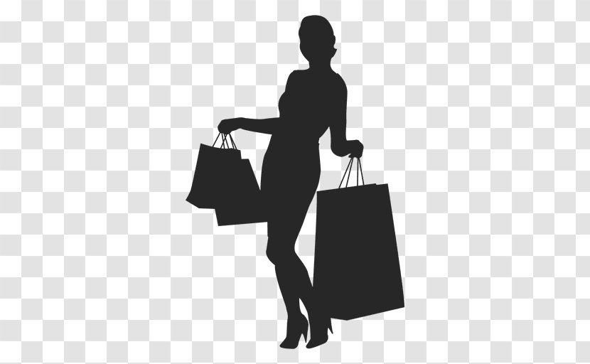 Black Friday Shopping Silhouette Woman - Joint - Silhouettes Transparent PNG