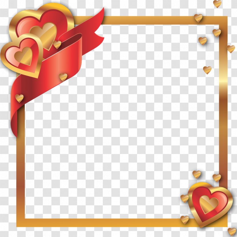 Clip Art Image Picture Frames Digital Photography - Love Frame - Hearts And Borders Transparent PNG