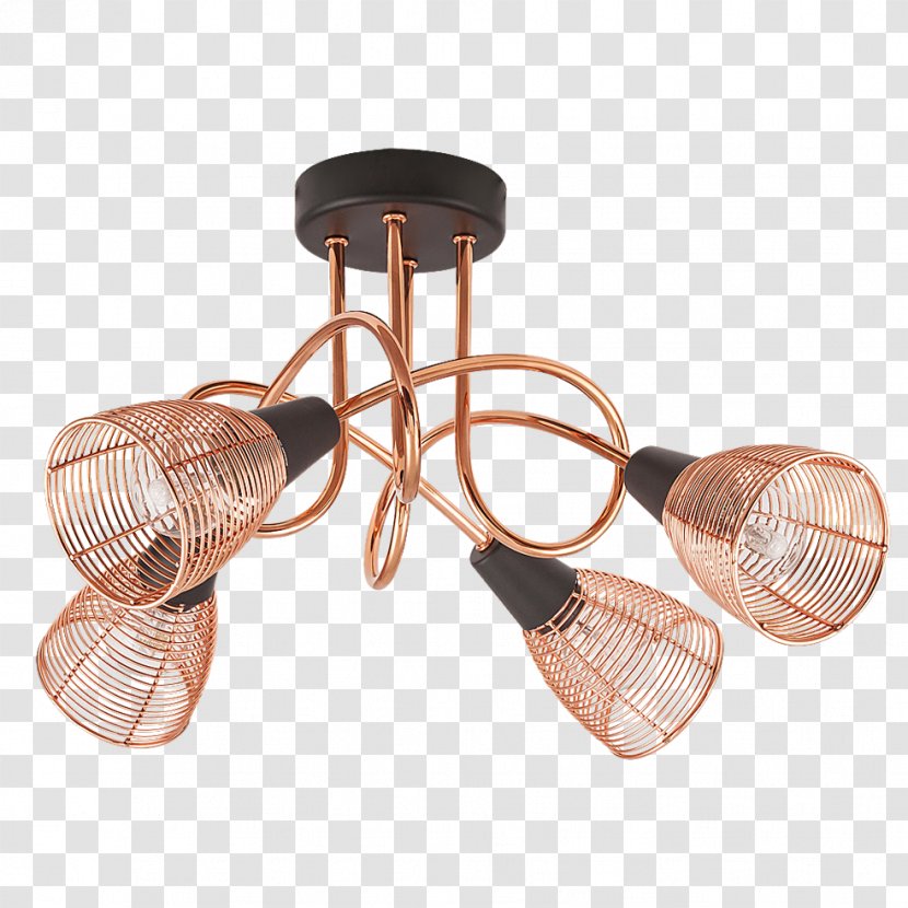 Light Fixture Incandescent Bulb Edison Screw Copper - Furniture - Fancy Ceiling Lamp Transparent PNG