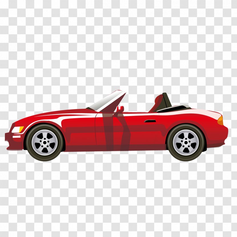 Sports Car Driving Clip Art - Woman - Red Transparent PNG