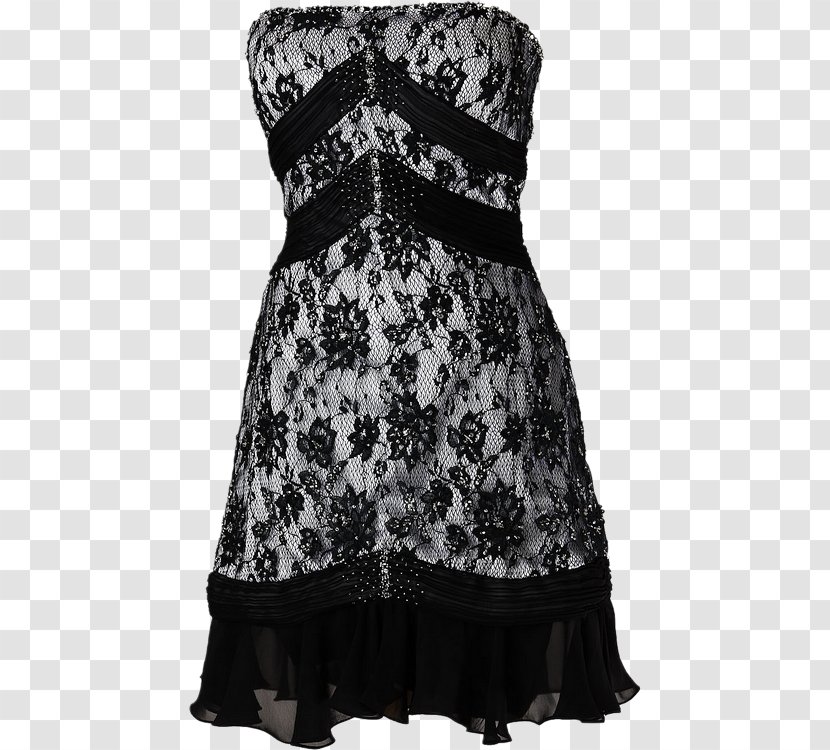 Little Black Dress Clothing Lace Textile - Evening Gown - Vintage Fabric Transparent PNG