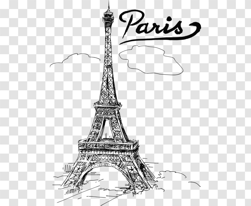 Eiffel Tower Drawing Image Watercolor Painting - Artwork Transparent PNG