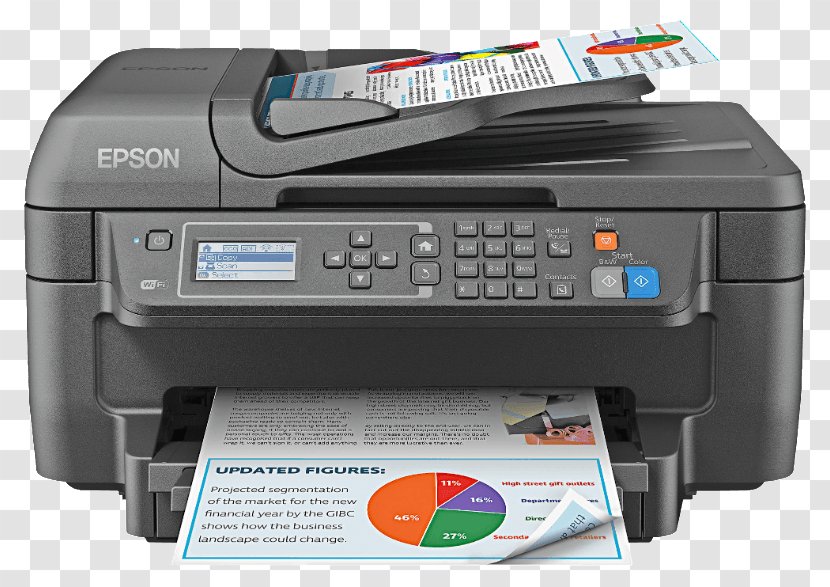 Multi-function Printer Epson WorkForce WF-2750 Inkjet Printing - Laser Transparent PNG