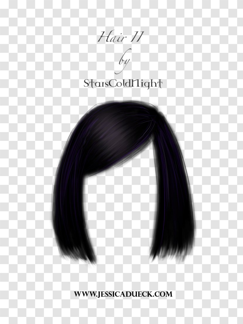 Black Hair Wig Hairstyle - Blue Transparent PNG