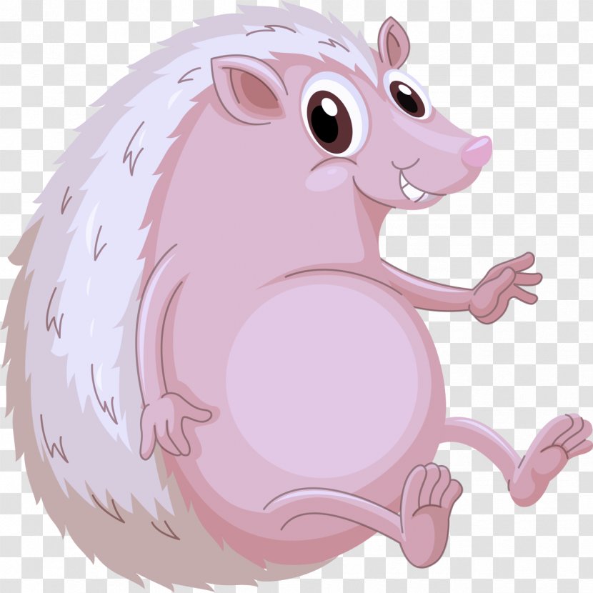 Cartoon Pink Clip Art Animal Figure Fictional Character Transparent PNG
